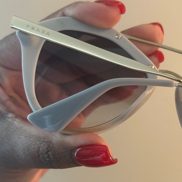 Lilac and Gold Prada Sunglasses - Picture 4 of 9